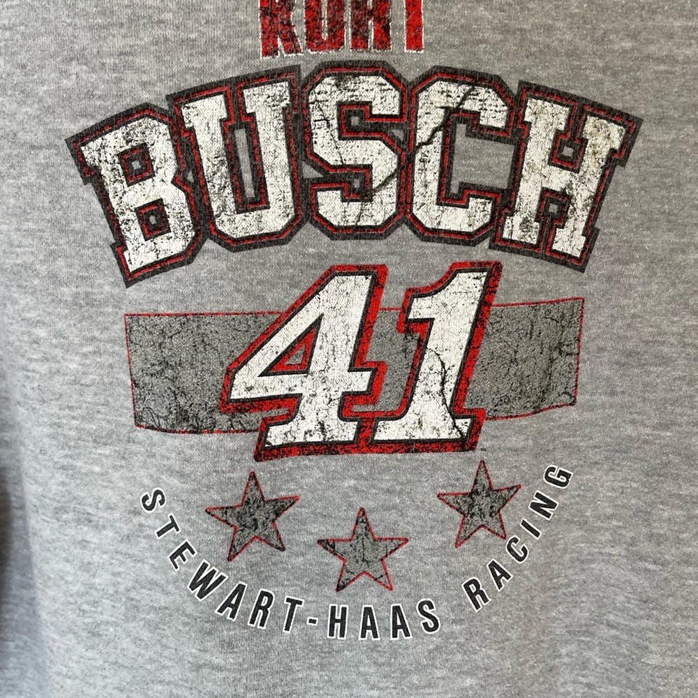 Kurt Busch #41 Gray Hoodie